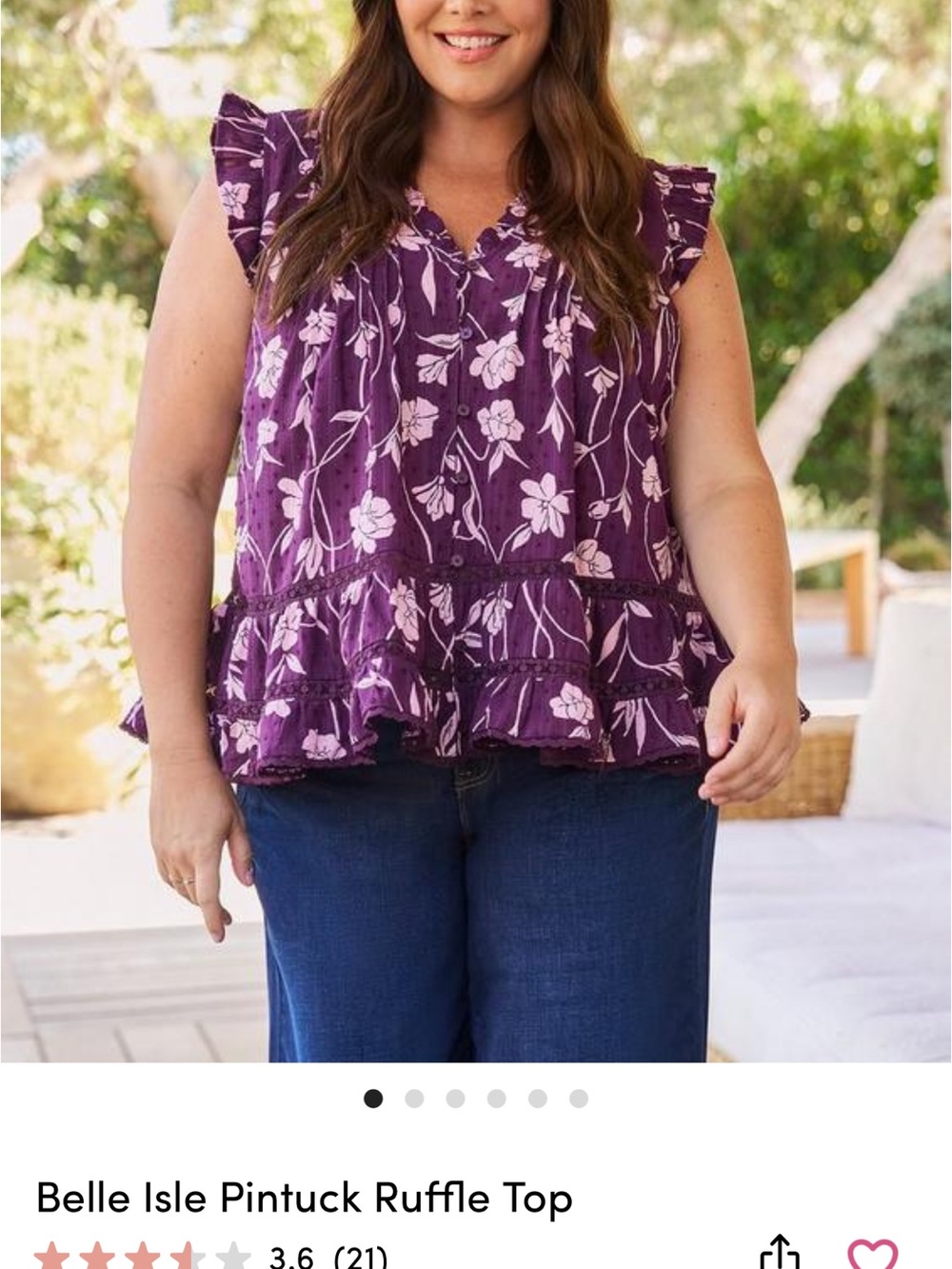 Torrid Belle Isle Pintuck Ruffle Top size 5x
